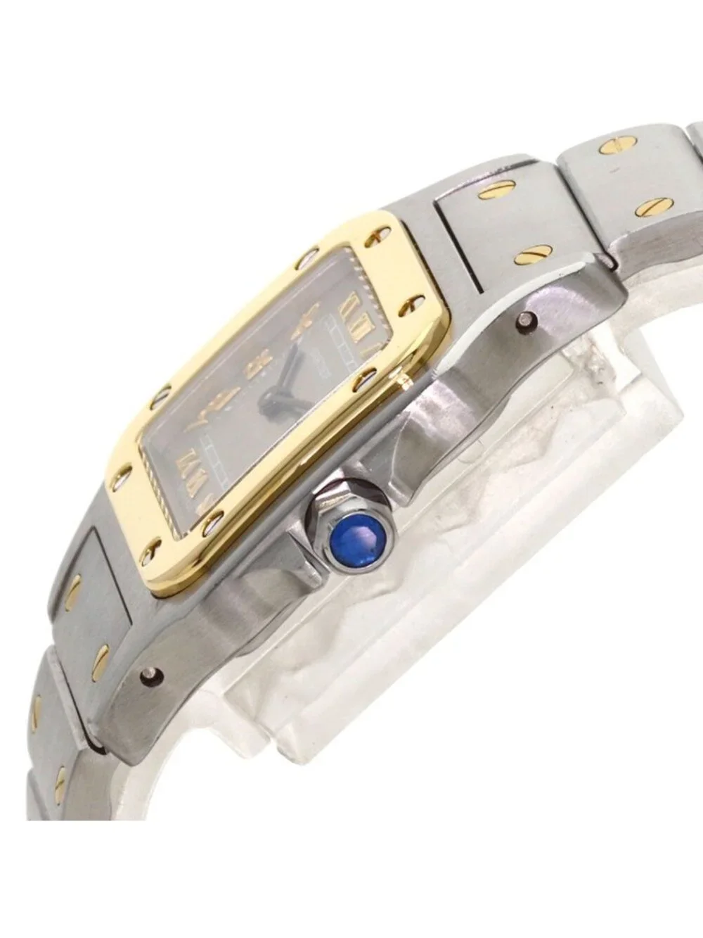 Cartier Santos Galve SM Watch SS 18k Yellow Gold